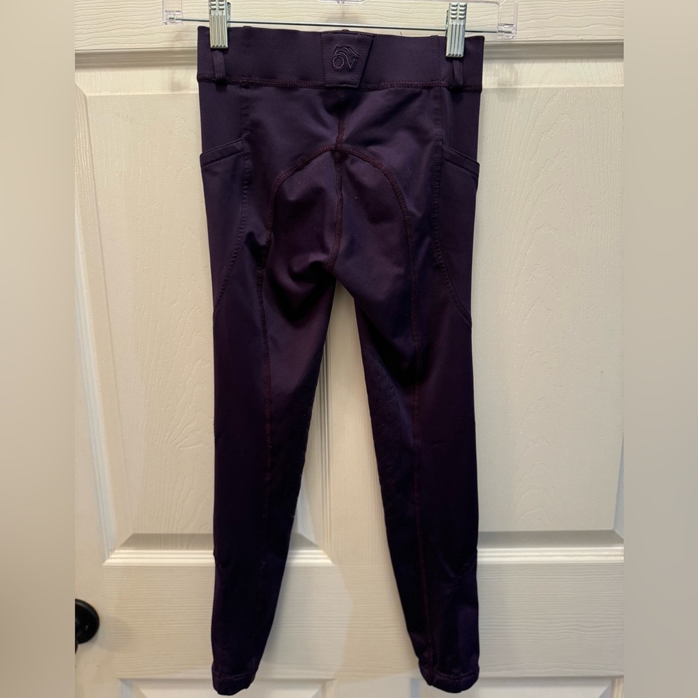 Ovation riding breeches/tights. Girls size L/12. Dark purple/plum